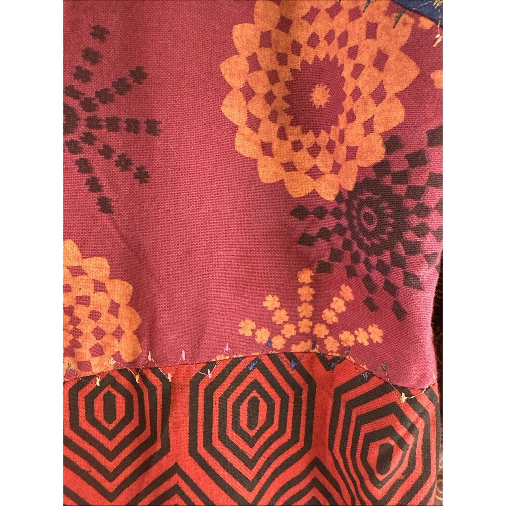 Cotton Patchwork Full Zip Jacket Collared Fleece … - image 9